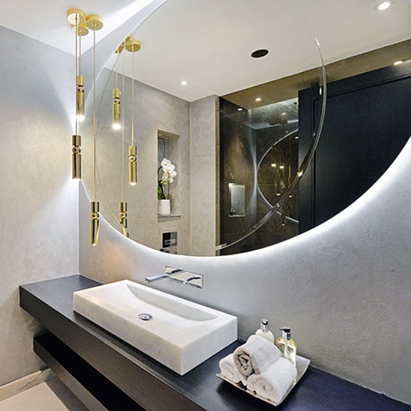 Bespoke bathroom mirror in London