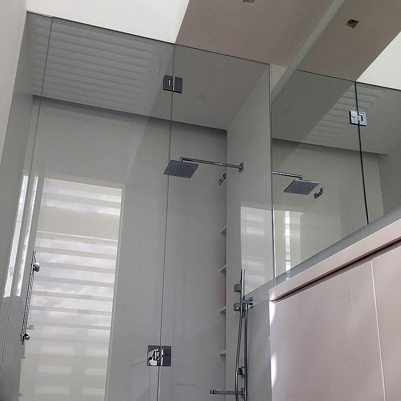 Bespoke frameless glass shower enclosure in Hampstead