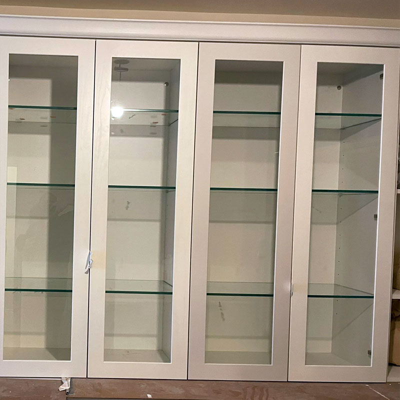 Bespoke glass shelves