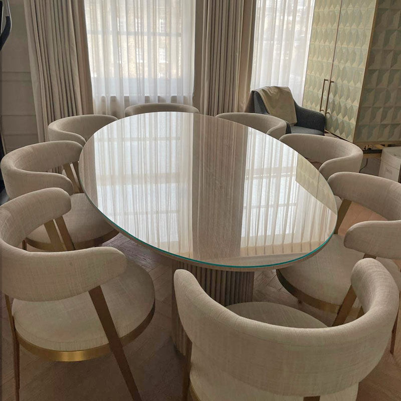 Bespoke glass table top