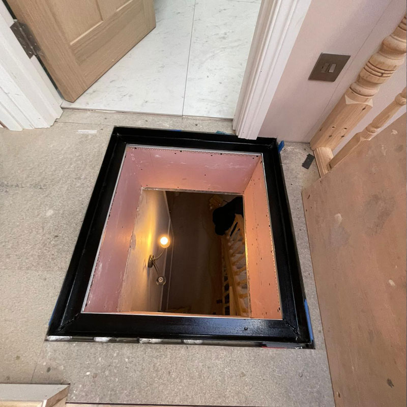 Toughened glass skylight