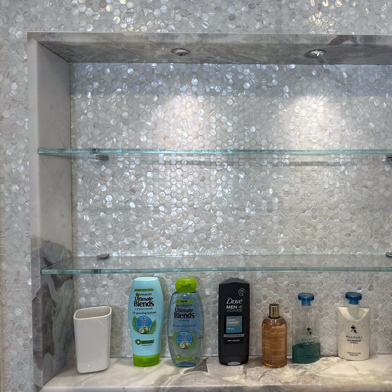 Glass shelves in London