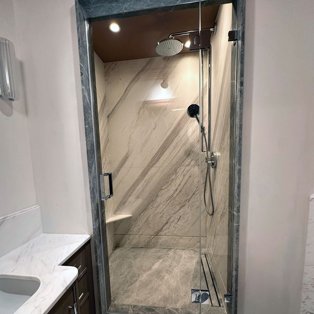 Bespoke shower door in Chelsea