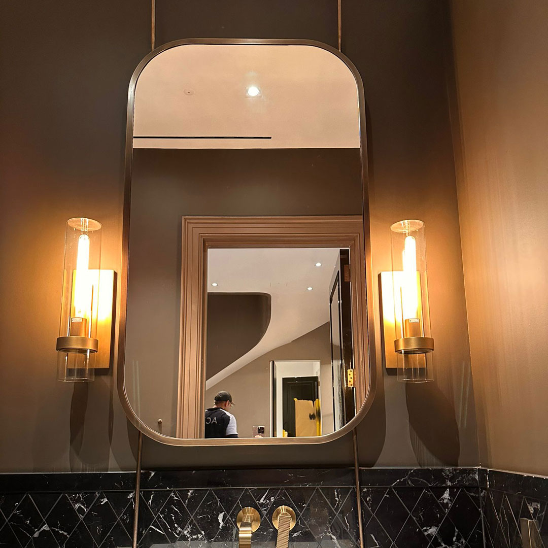 A bespoke deco-style mirror in Chelsea