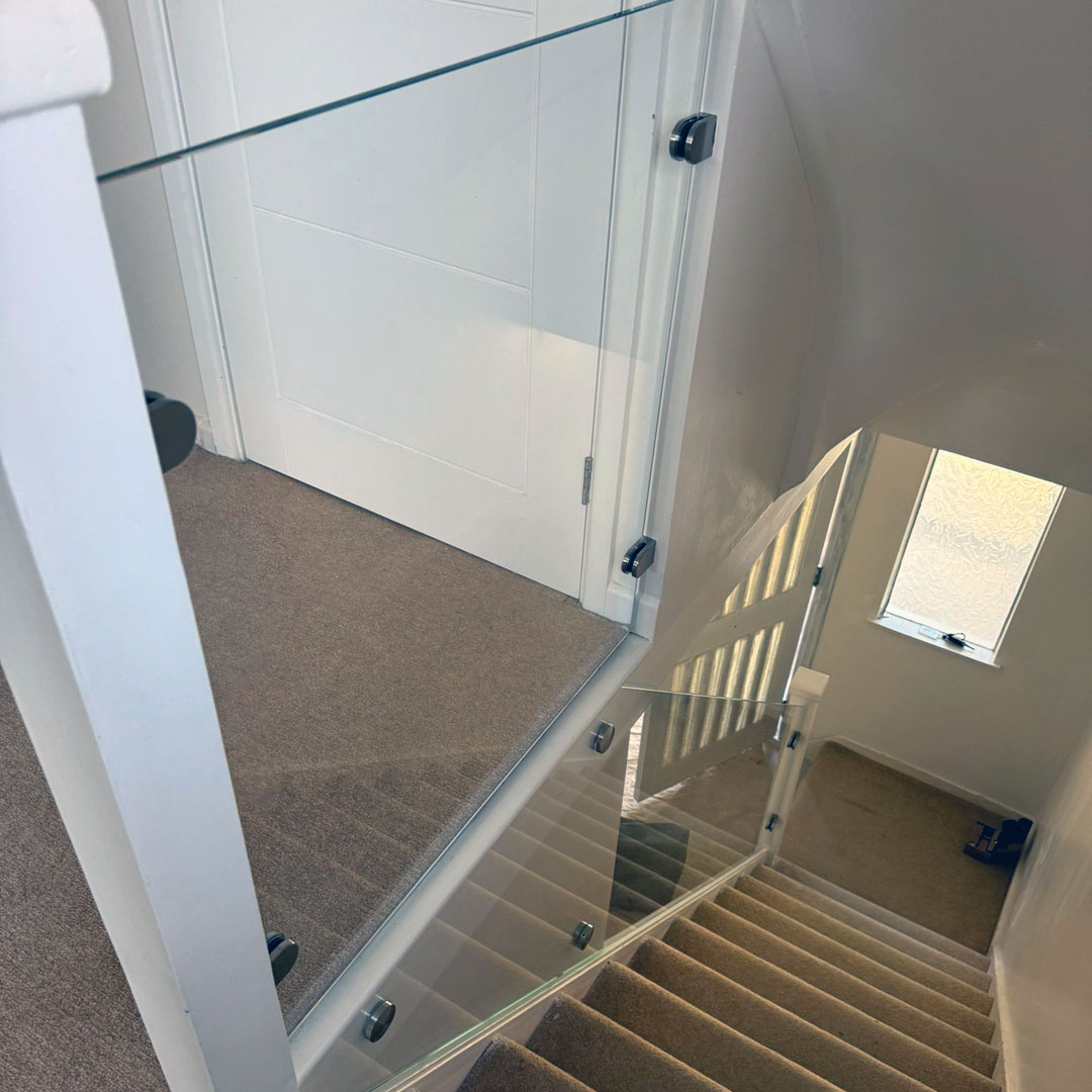 Bespoke glass balustrades in Chiswick