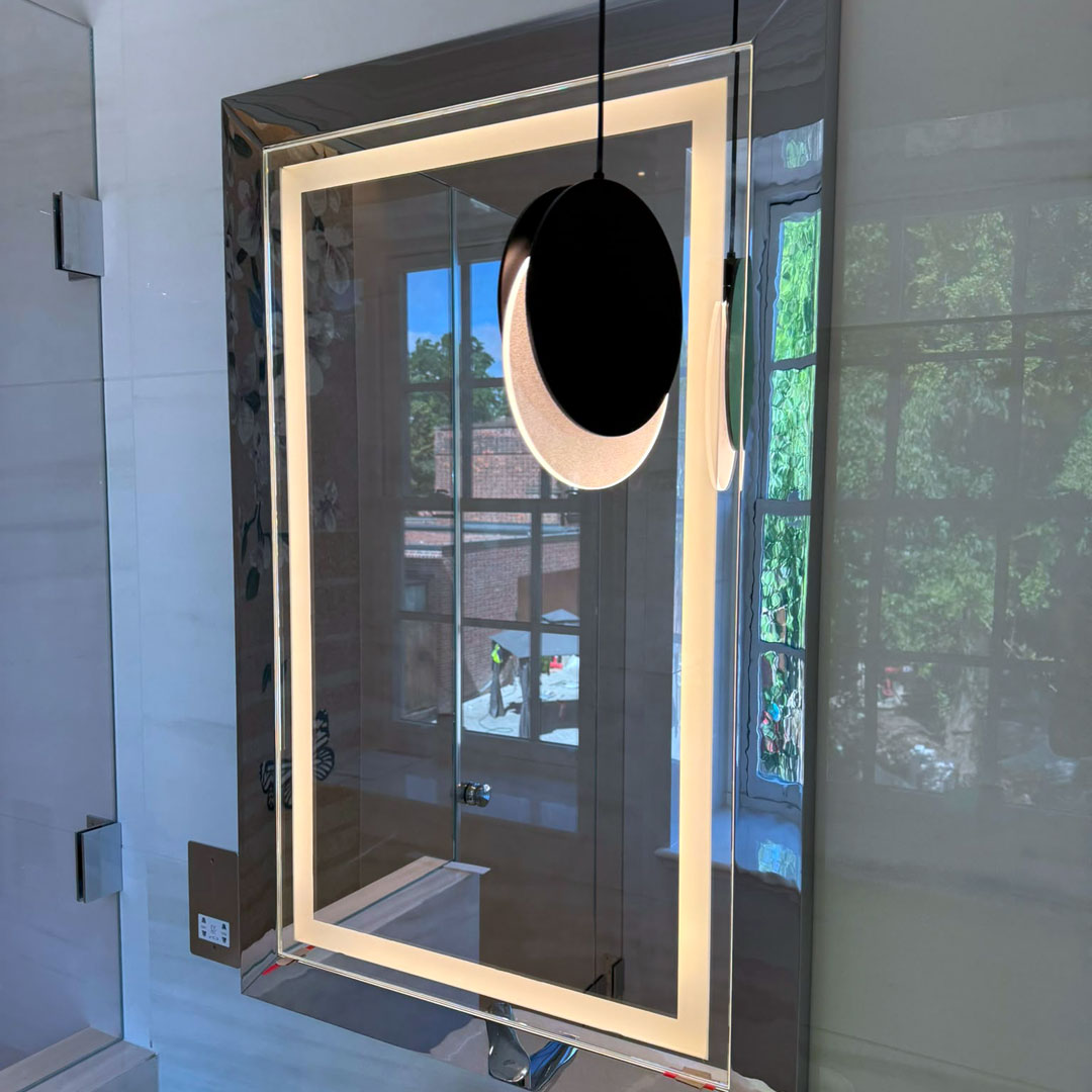 Bespoke bathroom mirror in London
