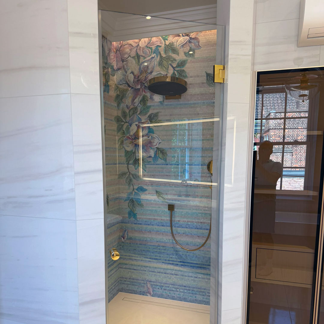 Bespoke shower door in London