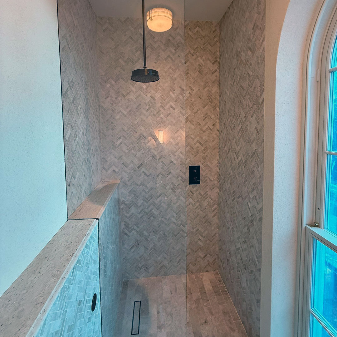 Frameless shower screen in Chiswick