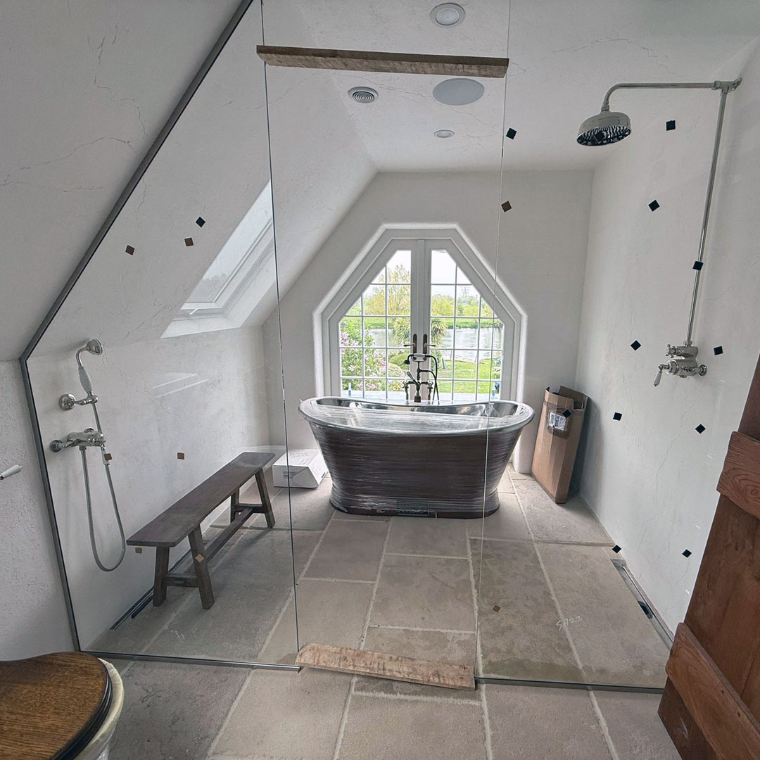 Bespoke wet room glass